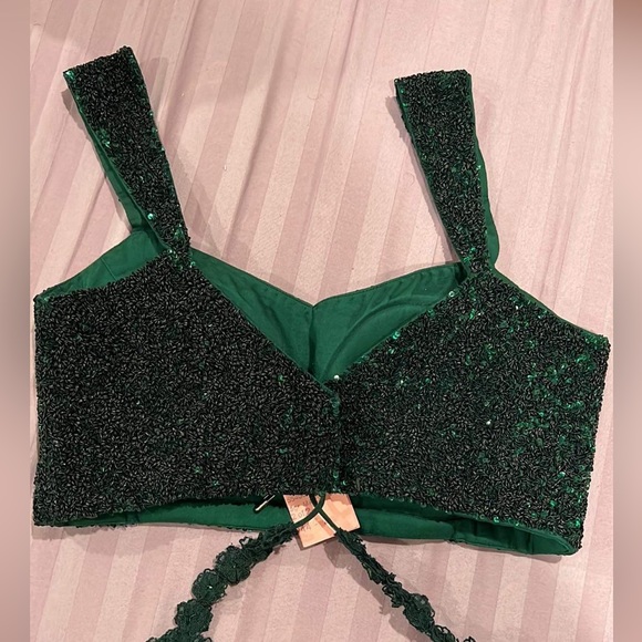 Sunaina Khera Emerald Green Lehenga Size Small - Picture 6 of 13